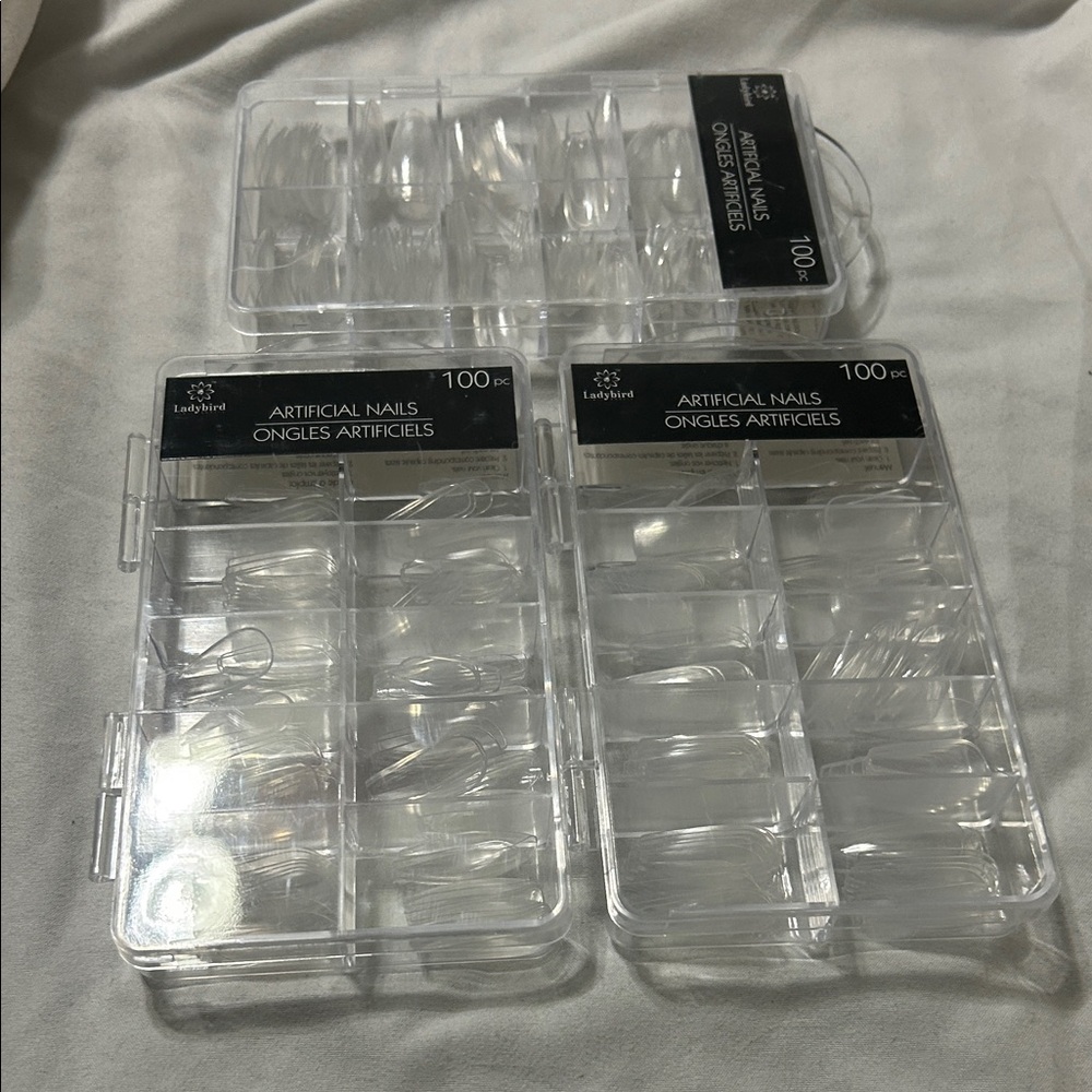 Ladybird Artificial Nails Set - Clear 3 sets